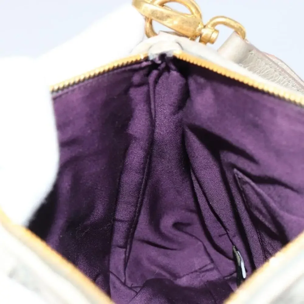 Miu Miu Matelasse Accessory Pouch Gray